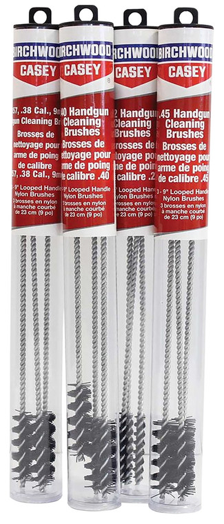 Birchwood Casey 41209 Cleaning Brushes Handgun Looped 22 Cal 9 Nylon 3 Pack - 41209