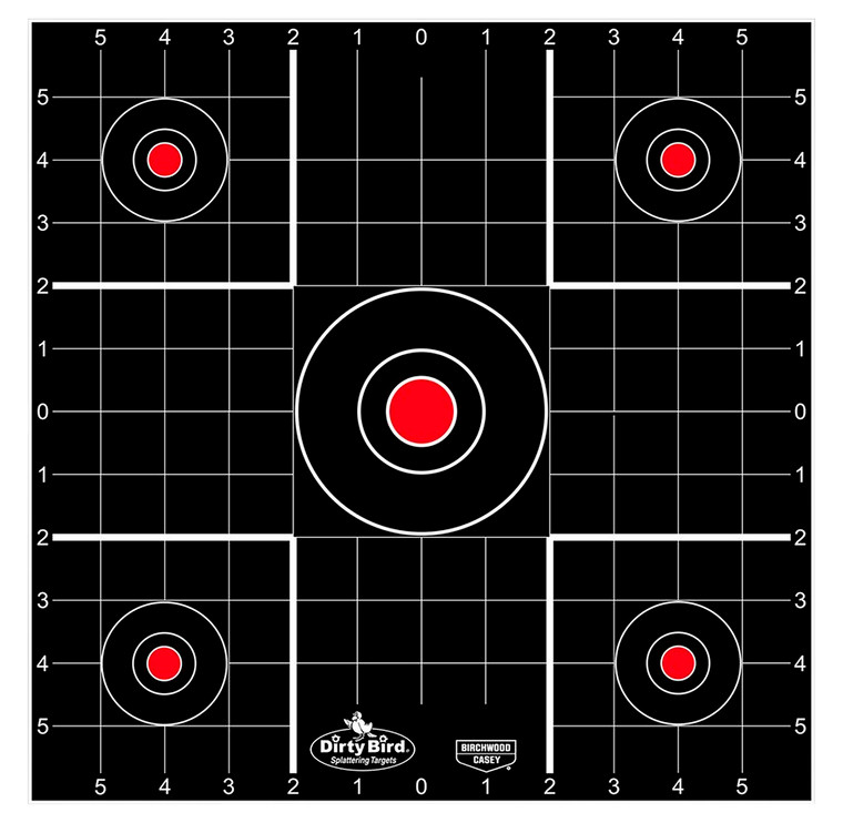 Birchwood Casey 35270 Dirty Bird  Bullseye Tagboard Target 12 100 Per Pkg - 35270