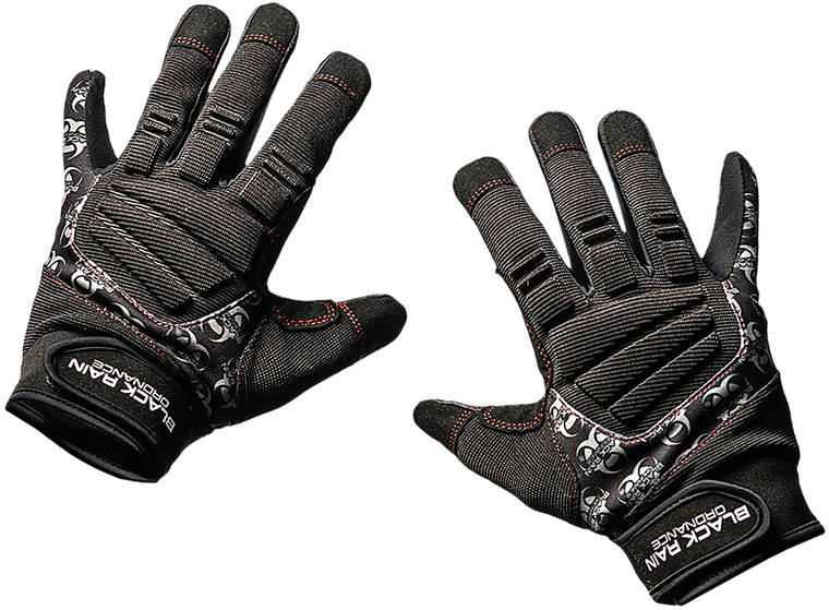 Black Rain Ordnance TACTGLOVEBLKGRYL Tactical Gloves  BlackGray Large Velcro - TACTGLOVEBLKGRYL