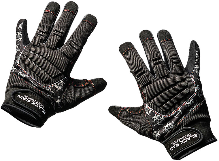 Black Rain Ordnance TACTGLOVEBLKGRYS Tactical Gloves  BlackGray Small Velcro - TACTGLOVEBLKGRYS