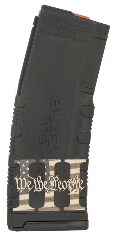 Black Rain Ordnance MAG303PERCENT Magazine  30rd 223 Rem5.56 NATO We The People Engraving Fits AR15 Platform - MAG303PERCENT