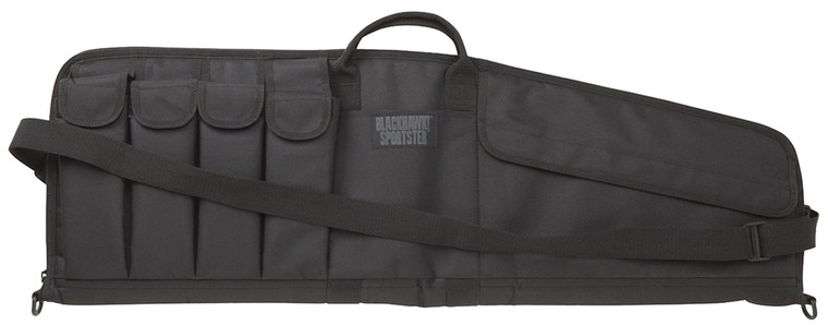 Blackhawk 74SG36BK Sportster Tactical Carbine Case 36 Black 600D Polyester w PVC Laminate 4 Mag Pocket 2 Large Accessory Pockets - 74SG36BK