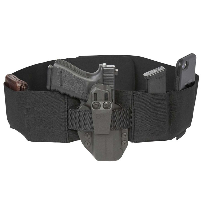 Blackhawk 60SB01BK Stache N.A.C.H.O. Belly Band Small Black Elastic Handgun - 60SB01BK