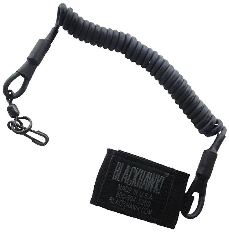 Blackhawk 90TPL2BK Tactical Pistol Lanyard Coiled Wire - 90TPL2BK