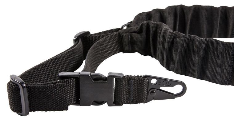 Blue Force Gear UDC200BGHKBK UDC Sling made of Black Cordura with 3555 OAL 2 W Padded Bungee SinglePoint Design  Snap Hook for AR Platform - UDC200BGHKBK