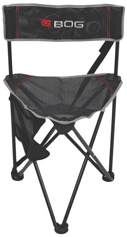 BogPod 1117130 Triple Play  Chair 3 Legs Black Steel Frame Exterior Pocket - 1117130