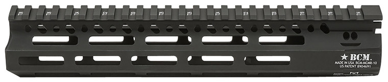 BCM MCMR10556BLK BCMGunfighter MCMR 10 MLOK FreeFloating Style Made of Aluminum with Black Anodized Finish for ARPlatform - MCMR10556BLK