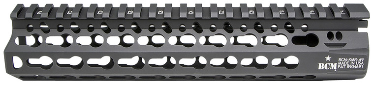BCM KMRA9556BK KMR Alpha Handguard 9 Keymod Style Made of Aluminum with Black Anodized Finish for AR15 - KMRA9556BK