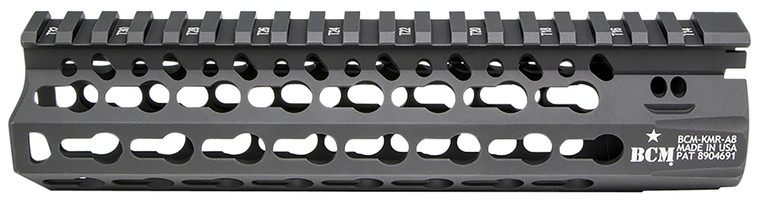 BCM KMRA8556BK KMR Alpha Handguard 8 Keymod Style Made of Aluminum with Black Anodized Finish for AR15 - KMRA8556BK