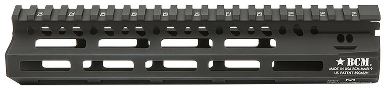BCM MCMR9556BLK BCMGunfighter MCMR 9 MLOK FreeFloating Style Made of Aluminum with Black Anodized Finish for ARPlatform - MCMR9556BLK