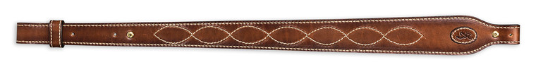 Browning 122617 Heritage Sling made of Brown Leather with Suede Backing  Buckmark Patch 2528 OAL  Adjustable Design for Rifles - 122617