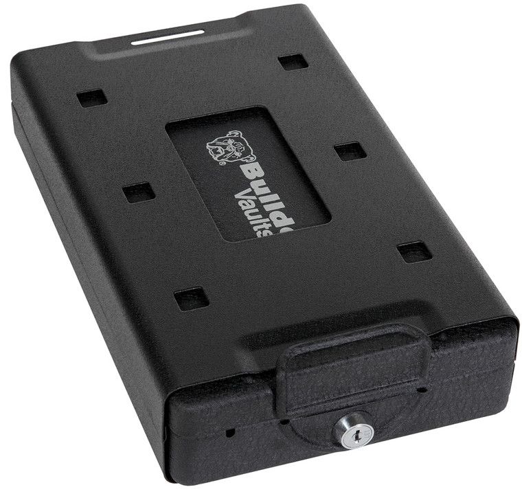Bulldog BD1150 Car Vault  Key Entry Matte Black Powder Coat Steel Holds 1 Handgun 11.30 x 6.90 x 2.50 - BD1150