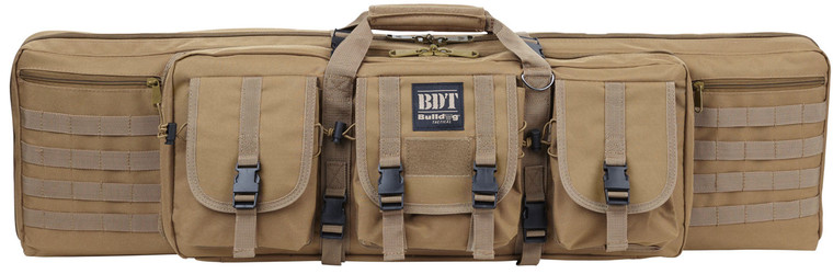 Bulldog BDT3536T BDT Tactical Single 36 Tan Nylon 3 Accessory Pockets Deluxe Padded Backstraps Lockable Zippers Padded Internal Divider - BDT3536T