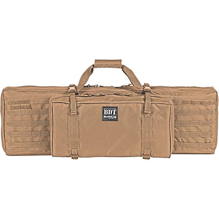 Bulldog BDT3038T BDT Tactical Single 38 Tan Nylon 3 Accessory Pockets Deluxe Padded Backstraps Lockable Zippers Padded Internal Divider - BDT3038T