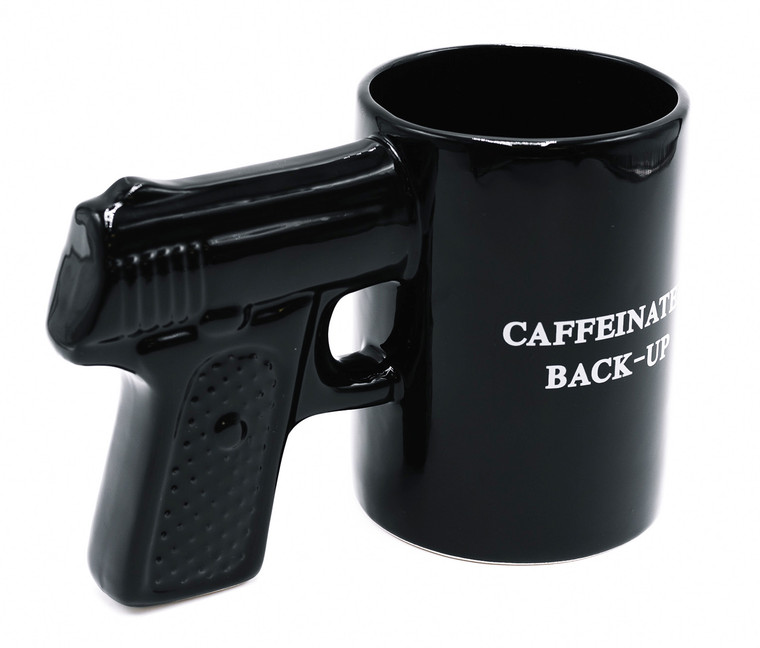Caliber Gourmet CBGM1049 Caliber Gourmet Gun Mug Black Ceramic Pistol - CBGM1049