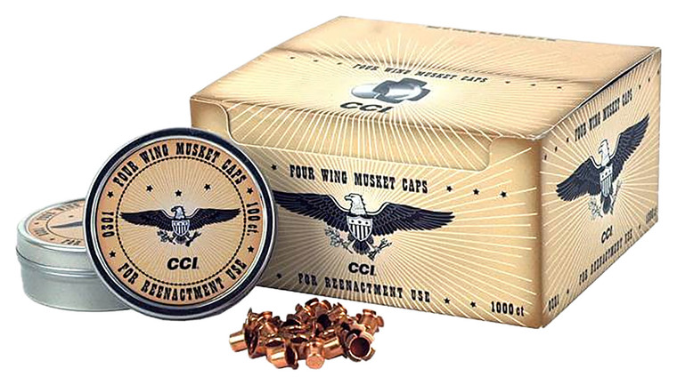 CCI 301 Four Wing Musket Caps Brass 1000 Per Box5 Case - 301