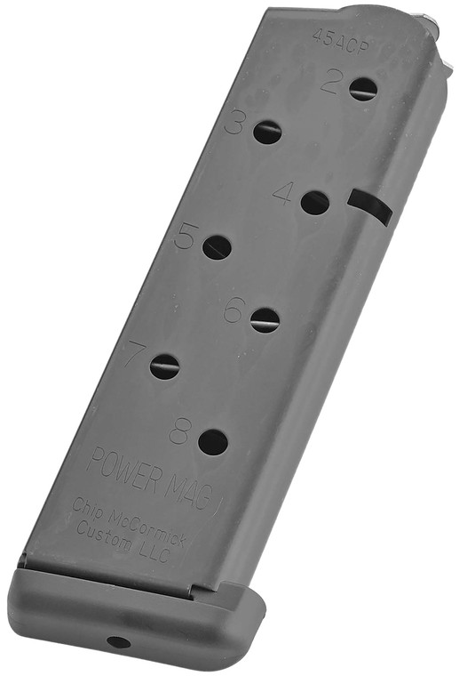 CMC Products 16131C Power Mag  8rd 45 ACP Fits 1911 Government Black Stainless Steel - 16131C
