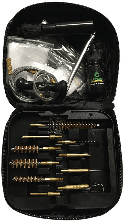 Clenzoil 2236 Field  Range Tactical Cleaning Kit PistolRifle 17 Pieces Black - 2236