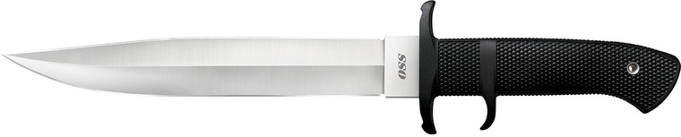 Cold Steel CS39LSSC OSS  8.25 Fixed Plain AUS8A SS BladeBlack Textured KrayEx Handle Includes Sheath - CS39LSSC