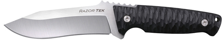 Cold Steel CSFX5RZR Razor Tek  EDC 5 Fixed Clip Point Plain Satin 4116 Krupp SS Blade 4.63 Black Textured - CSFX5RZR