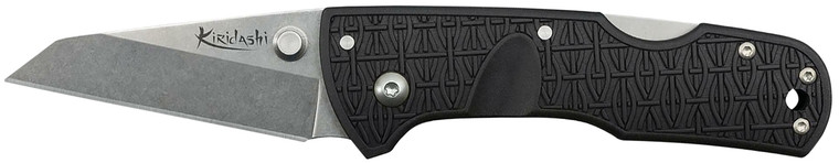 Cold Steel CS20KPL Kiridashi  2.50 Folding Sheepsfoot Plain 4116 Stainless Steel BladeBlack GrivEx Handle Includes Pocket Clip - CS20KPL