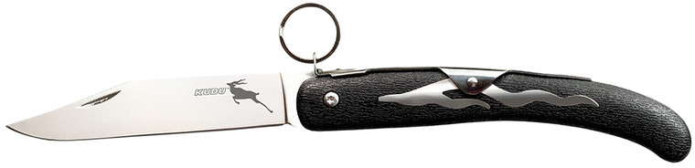 Cold Steel CS20KK Kudu  4.25 Folding Plain Mirror Polished 5Cr15MoV SS Blade Black Woodgrain ZyEx Handle - CS20KK