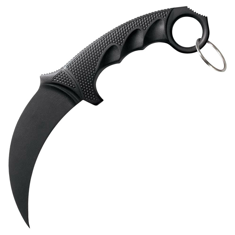 Cold Steel CS92FK FGX  4 Fixed Plain Karambit Black GrivEx BladeBlack GrivEx wOvermold KrayEx Handle - CS92FK