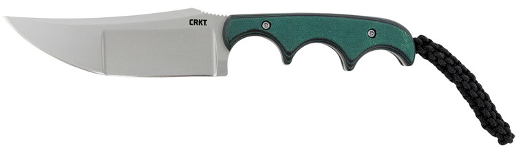 CRKT 2394 Minimalist Katana 3.56 Fixed Plain Bead Blasted 8Cr13MoV SS Blade Green Resin Infused Fiber Handle Includes Lanyard - 2394