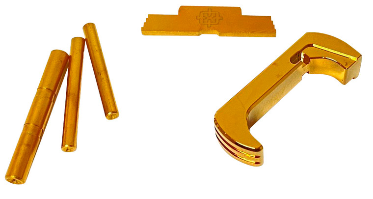 Cross Armory CRG5OKGD 3 Piece Kit  Extended Compatible w Glock 17192634 Gen5 Gold Anodized SteelAluminum - CRG5OKGD