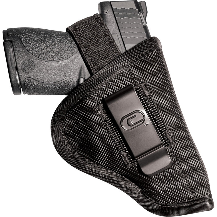 Crossfire Shooting Gear CRFTUSA1M1 The Undercover  IWBOWB Size 01 Black Ballistic Nylon Belt Clip Fits Micro 11.50 Barrel Ambidextrous - CRFTUSA1M1
