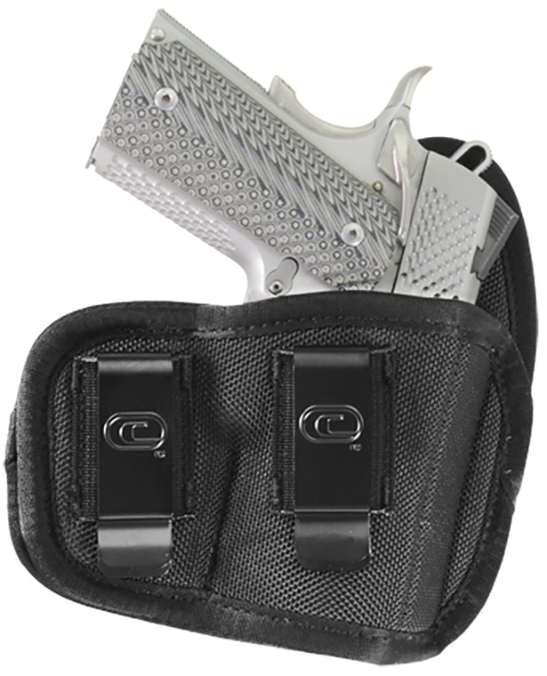 Crossfire Shooting Gear CRFVIGRSA1M1R The Vigor  IWB Size 01 Black Ballistic Nylon Double Belt Clip Fits Micro Fits 11.50 Barrel Right Hand - CRFVIGRSA1M1R