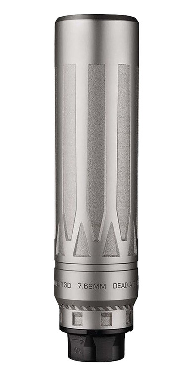 Dead Air NOMADTIXCDTSIL Nomad TI XC Silver 7.62mm Silencer w Direct Thread 5824 Hub Mount - NOMADTIXCDTSIL