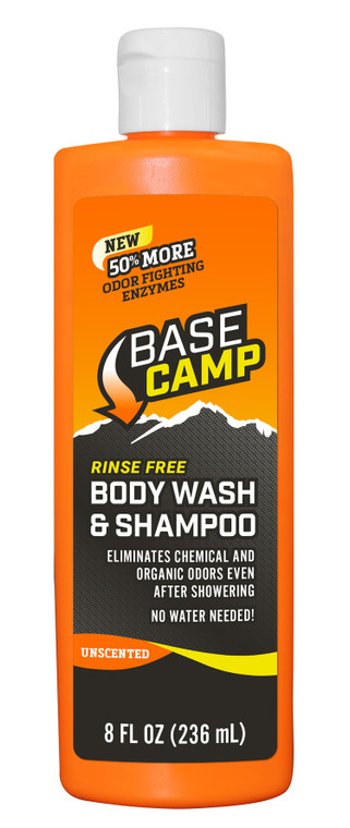 Dead Down Wind 1251 Base Camp ShampooBody Wash Odor Eliminator 8 oz Squeeze Bottle - 1251