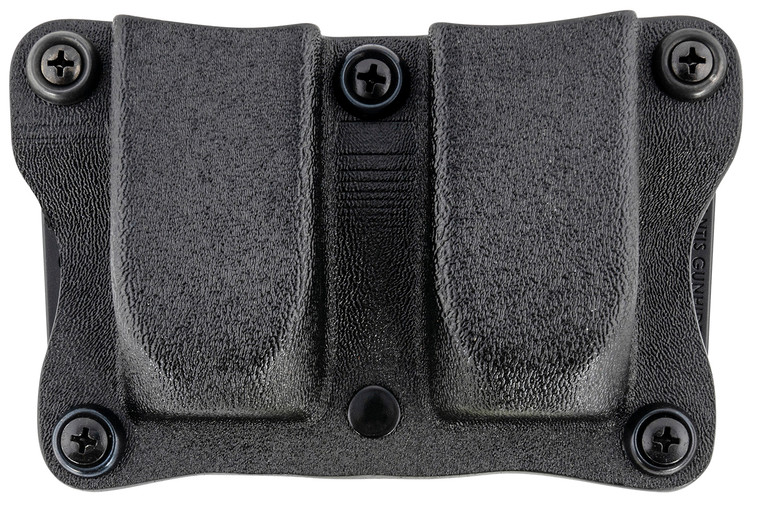 DeSantis Gunhide A87KJKKZ0 Quantico Double Mag Pouch OWB Black Kydex Belt Clip Fits Belts Up To 1.50 Wide Compatible wSig P365 Ambidextrous - A87KJKKZ0
