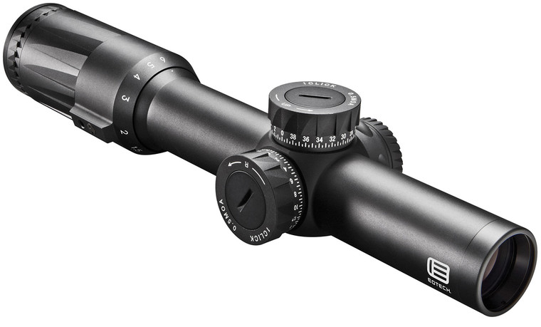 Eotech VDU16FFSR1G Vudu FFP Black Hardcoat Anodized 16x 24mm 30mm Tube Illuminated Green SR1MRAD Reticle Features Throw Lever - VDU16FFSR1G