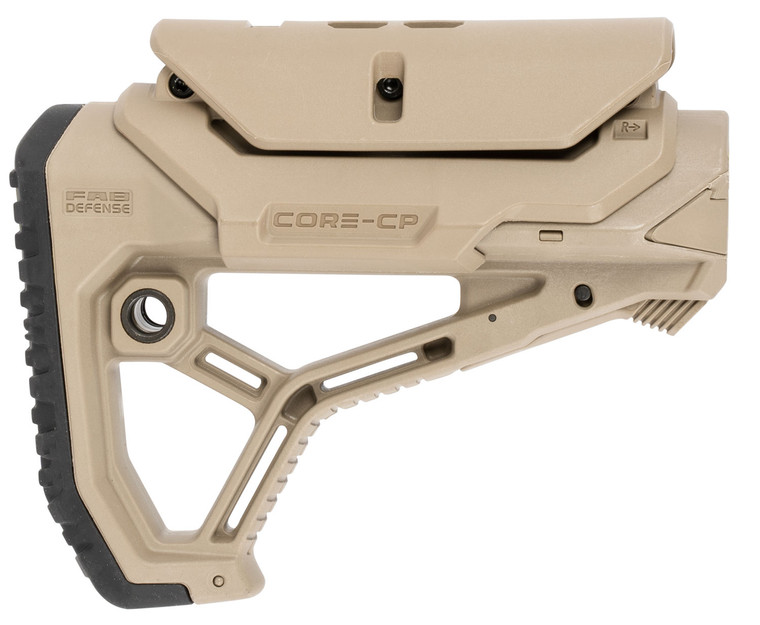 FAB Defense FXGLCORECPT GLCore  Buttstock for AR15 M4 wAdjustable CheekRest Flat Dark Earth Fiberglass Reinforced Polymer - FXGLCORECPT FAB Defense FXGLCORECPT GLCore  Buttstock for AR15 M4 wAdjustable CheekRest Flat Dark Earth Fiberglass Reinforced Polymer - FXGLCORECPT