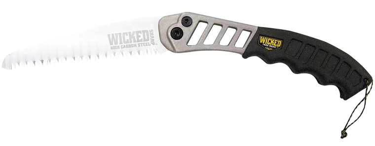 Wicked Tree Gear WTG001 Hand Saw  Folding Saw 7 High Carbon Steel Blade Black Overmolded Aluminum Handle - WTG001