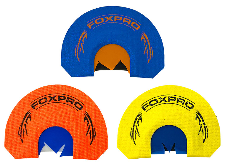 Foxpro CSSPURTKRCOMBO Spurtaker Combo Diaphragm Call Attracts Turkey BlueOrangeYellow 3 Pack - CSSPURTKRCOMBO