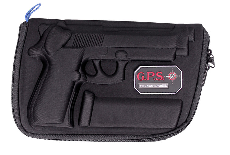 GPS Bags 909PC Custom Molded  w Lockable Zippers Internal Mag Holder  Black Finish for Beretta 9296  Taurus PT92 - 909PC