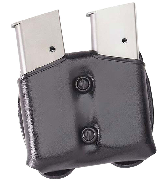 Galco CDM22B CDM Mag Carrier Double Black Leather Belt Loop Belts 1.501.75 Wide Compatible w Taurus PT140 Ambidextrous Hand - CDM22B