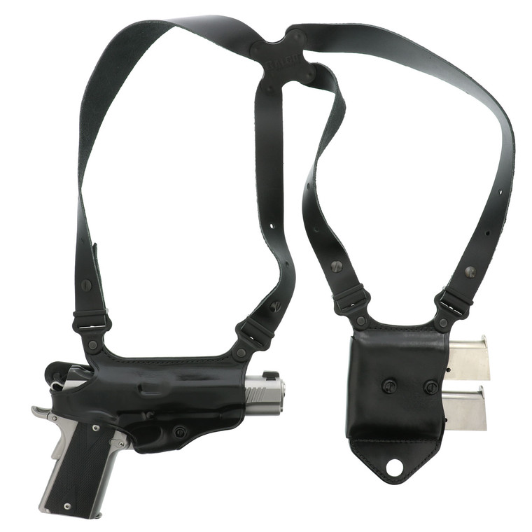 Galco MCII212B Miami Classic II Shoulder System Size Fits Chest Up To 56 Black Leather Harness Fits 1911 Fits 3.50 Barrel Right Hand - MCII212B