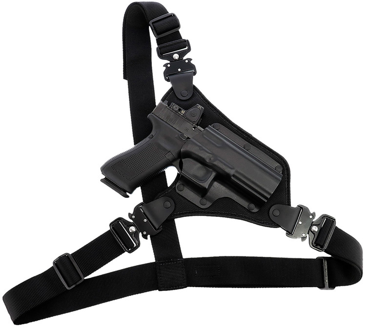 Galco HR186B High Ready Chest Holster Fits Chest Up To 58 Black Fits Ruger Alaskan - HR186B