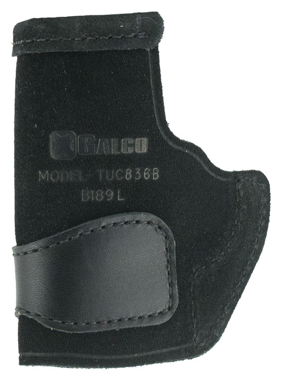 Galco TUC836B TuckNGo 2.0 IWB Black Leather UniClipStealth Clip Fits Ruger LCP IIRuger LCP Max Ambidextrous - TUC836B