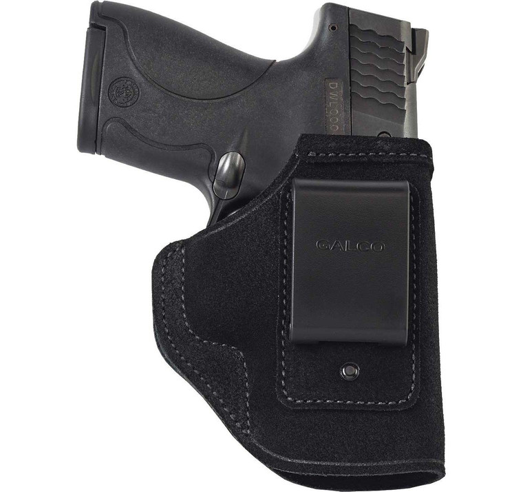 Galco STO836B StowNGo  IWB Black Leather Belt Clip Fits Ruger LCP IILCP Max Belt 1.75 Wide Right Hand - STO836B