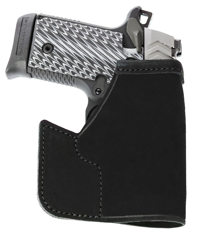 Galco PRO626B Pocket Protector  Black Leather Fits SW BodyguardCharter Arms Undercover Ambidextrous - PRO626B