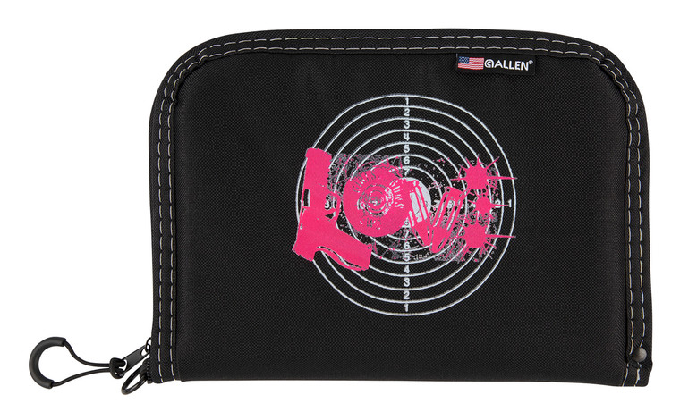 Girls With Guns 9075 Love  Black wPink Love Graphic Polyester Holds Handgun - 9075