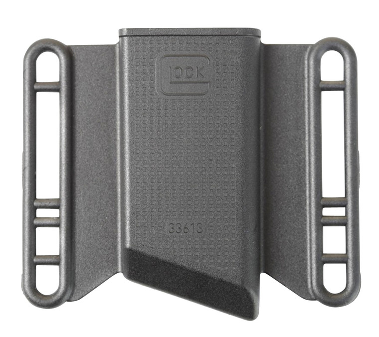 Glock MP033613 Mag Pouch  OWB Black Polymer Belt Slide Mount Up To 2.25 Wide Fits Glock 43 Magazines Only - MP033613