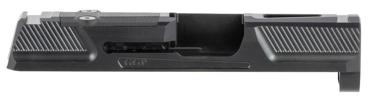 Grey Ghost Precision GGP365BLK2 GGP365 Version 2 Slide Fits Sig P365 Optic Cut Compatible wSig RomeoZero  Shield RMSC Fine Front  Rear Serrations 174 Stainless Steel wBlack DLC Finish - GGP365BLK2