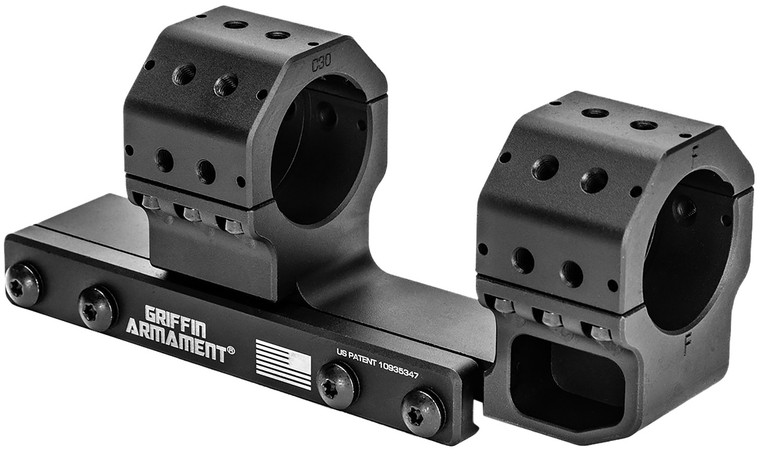 Griffin Armament GSMC1425H34MM Cantilever Mount  Black Anodized 6061 T6 Aluminum 15 MOA - GSMC1425H34MM
