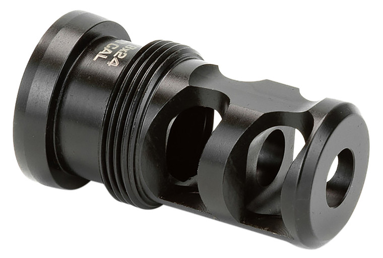 Griffin Armament TMPB30C5824 Paladin 2 Port Taper Mount Black Melonite QPQ 174 Stainless Steel with 5824 tpi Threads 1.88 OAL  1.07 Diameter for 30 Cal - TMPB30C5824
